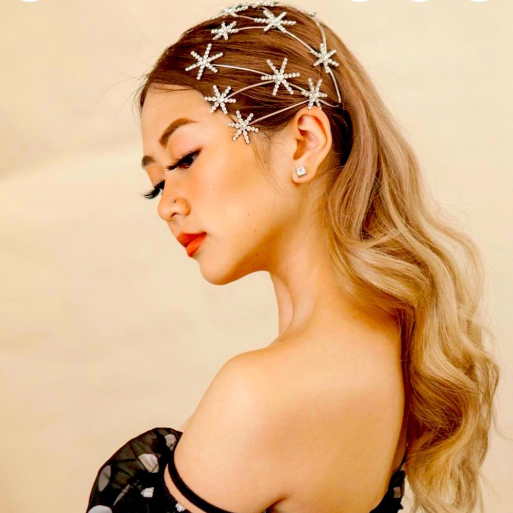 Crystal Star Crown Tiara Headpiece Bridal Festival